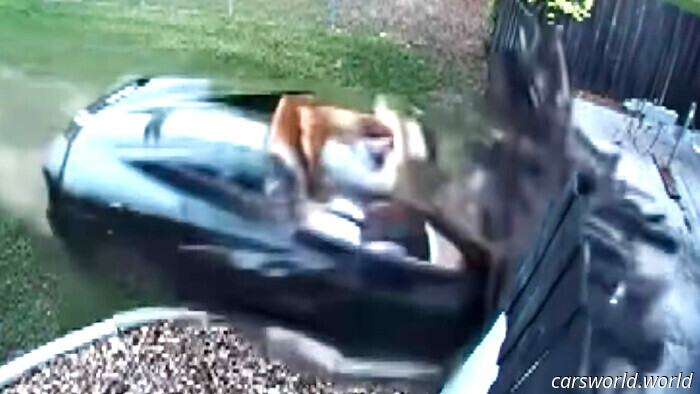 Children Were Playing Outside Moments Before A C8 Corvette Crashed Into Their Yard | Carscoops
